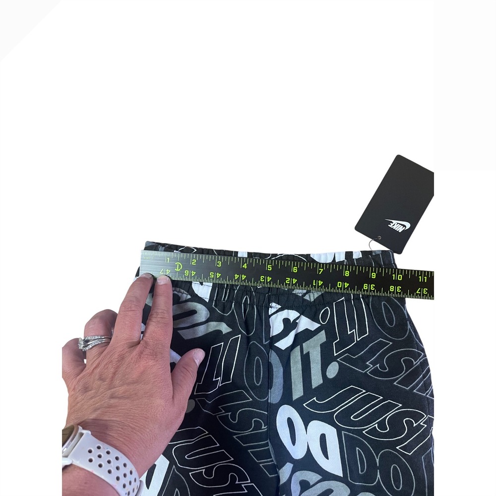 Nike Boys Just Do It Graphic Fleece Shorts Black Grey Teal Size 5 86J128-023 NWT - Picture 5 of 9
